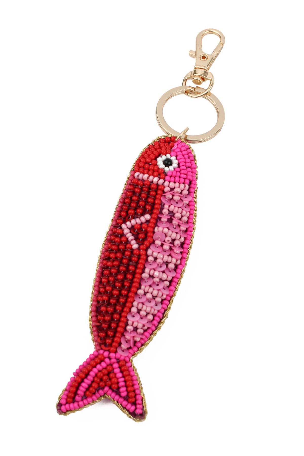 Red and Pink Fish Keyring