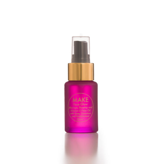 MAKE Face Glow Rosehip, Moringa and Vitamin E Face Oil with Rose, Geranium, Sandalwood and Lavender