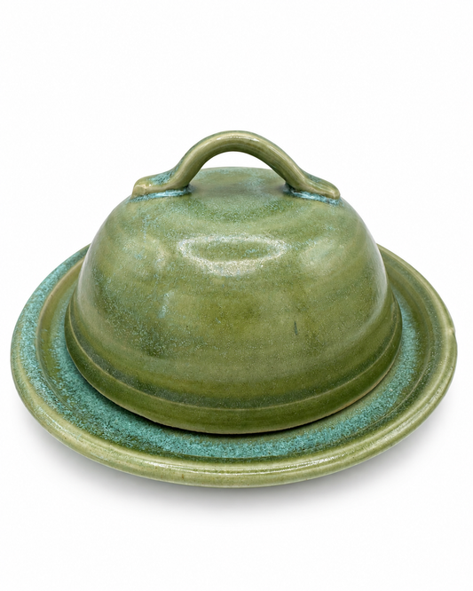 Green Butter Dish by Diana Temperley