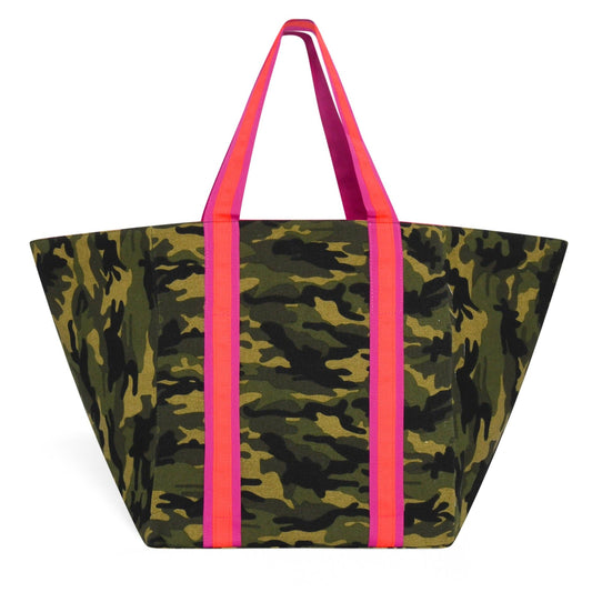 Camouflage and Pink Beach Bag