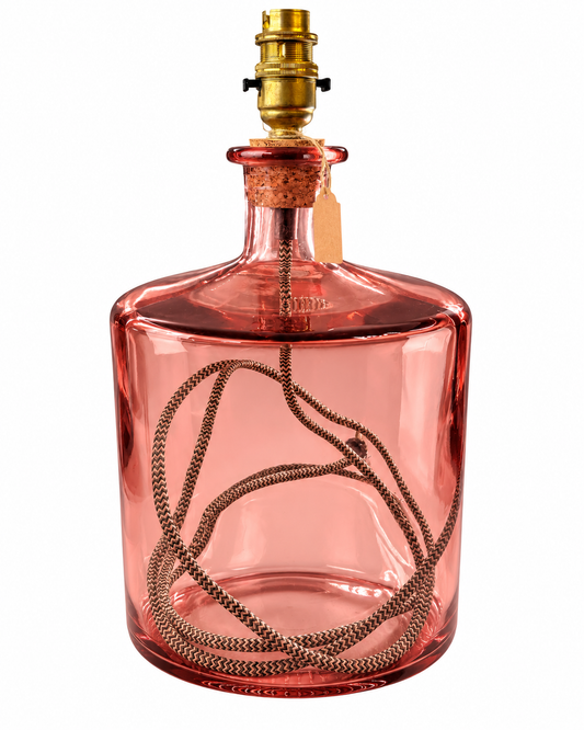 Pink Glass Frances Light Base