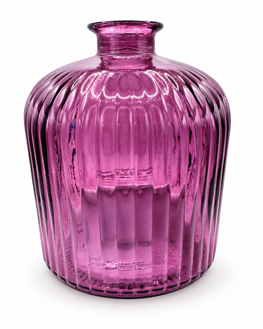 Ribbed Round Vase