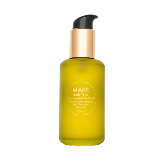 MAKE Body Tone - Pink Grapefruit Body Oil with Avocado, Apricot, Kiwi Seed and Vitamin E