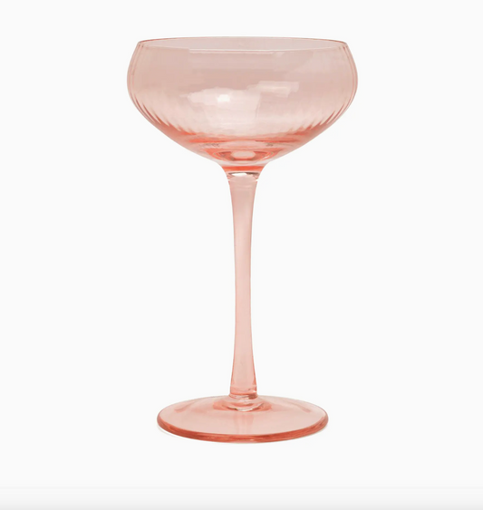 Lou Coupe Glass Set of Two-Pink