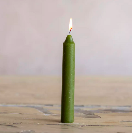 Stubby Green Candle
