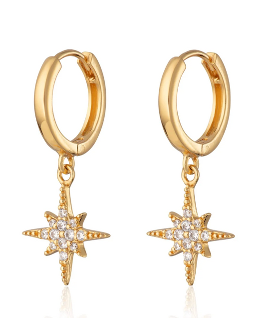 Star Hoop Earrings