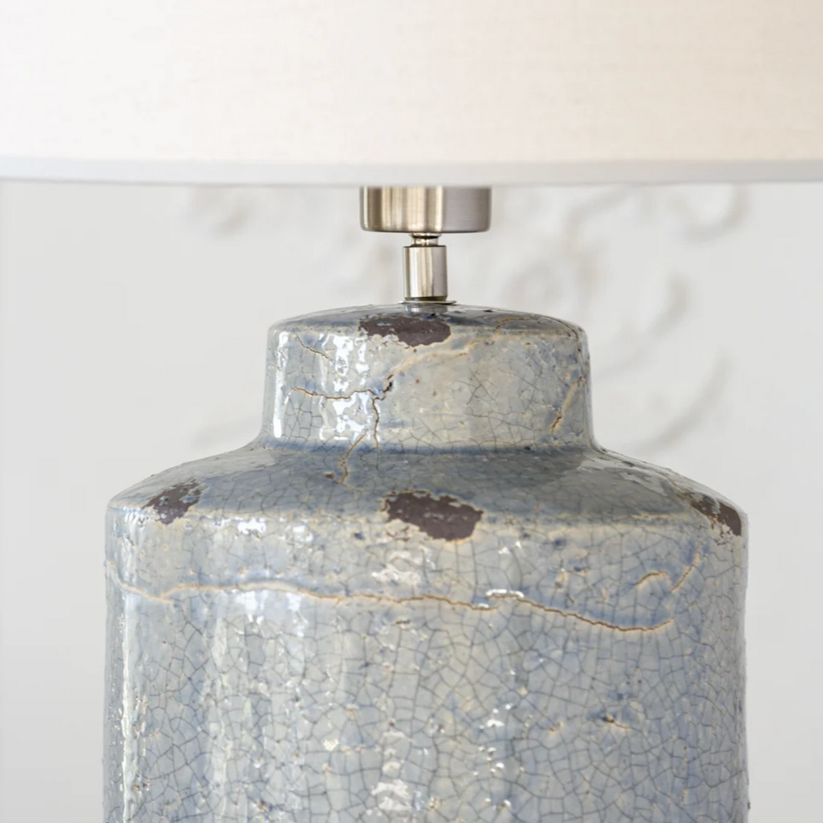 Ceramic Lamp Neptune With Cream Shade