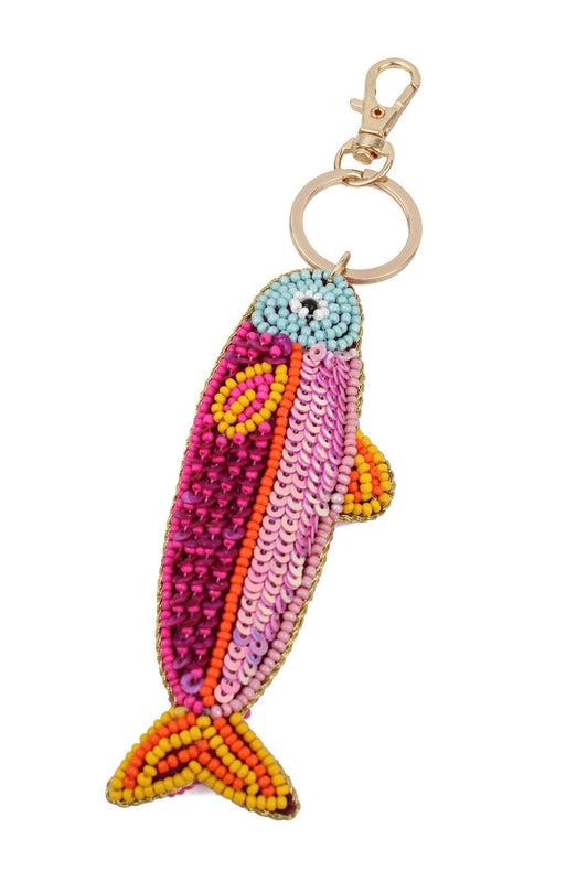 PInk Fish Keyring