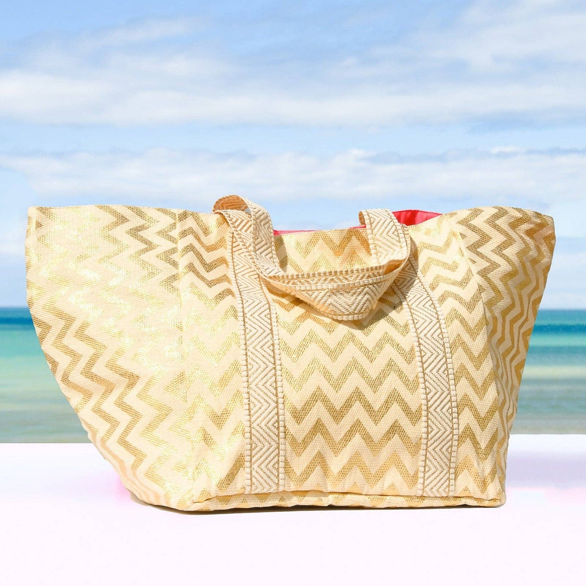 Gold Zig Zag Bag